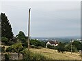 SO4870 : Telegraph pole at St. Bartholomew's church (Richard's Castle) by Fabian Musto
