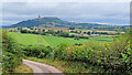 Lane with a view to Ysgyryd Fawr