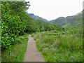NN1468 : Riverside path, Glen Nevis by Richard Webb