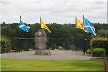NT8439 : Scottish Flags Fly by the Coldstream Guards Monument by Jennifer Petrie