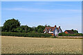 Wheatfield south-west of Oaken in Staffordshire