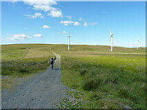 SO0384 : High on the moor at the western edge of the windfarm by Richard Law