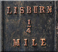 J2764 : Milepost, Lisburn by Rossographer