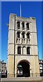 TL8564 : Bury St Edmunds - Norman Tower with a very blue sky by Rob Farrow