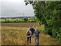 Walkers heading for Lower Berrow Farm