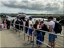 D1241 : Queuing for the Rathlin Island Ferry, Ballycastle by Kenneth  Allen