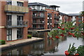 Modern apartments overlooking canal basin, Stourport