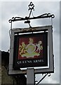 Sign for the Queens Arms, Addlestone