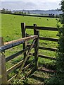 Wooden gate at the edge of the churchyard, Whaddon