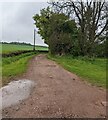 Dead end side road in rural Herefordshire