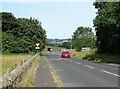 Looking along the A695 at Dilston