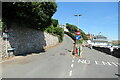 Fork left for car and boat park, Salcombe