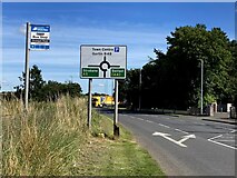 H4373 : Bus stop and direction signs, Mullaghmenagh, Omagh by Kenneth  Allen