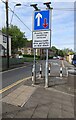 Bilingual Priority sign, High Street, Pentwynmawr