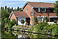 Modern house beside the Worcester and Birmingham Canal