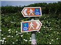 Footpath signs, Fife Coastal Path