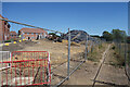 Footpath past the building site