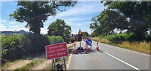 SP1747 : Roadworks on the B4632 near to Lower Quinton by Helen Steed