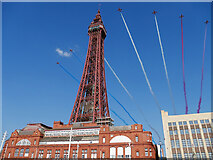 SD3036 : The Red Arrows arriving at Blackpool by David Dixon
