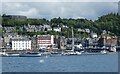 Oban - Seafront with hotels and distillery 