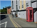 Telephone box at the side of the (former) Flannel Exchange building