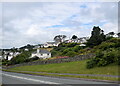 Houses beside the A497, Criccieth