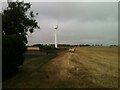 Wind turbine and farm track