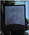 Sign for the Nelson Arms, Merton