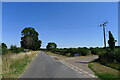 Cycle route 64 turning off Sedgebrook Road