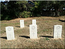 TQ4577 : Three Australian First World War graves in Woolwich Old Cemetery by Marathon