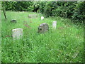 SO9975 : Lickey Cemetery extension, overgrown war graves beside the path by Roy Hughes