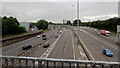 NS5664 : The M77 and the M8 seen from footbridge, Kinning Park, Glasgow by habiloid