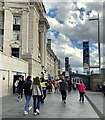 TQ3079 : Walking past County Hall, South Bank, London by Robin Stott