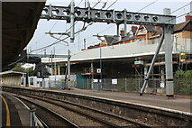 ST3088 : Approach to footbridge, Newport Railway Station by M J Roscoe
