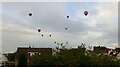 Hot air balloons over Strathaven