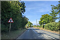 Approaching crossroads on the A381 near Shadrack