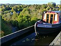 SJ2742 : Canal barge crossing the Pontcysyllte Aqueduct, near Trevor by Ruth Sharville