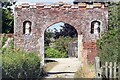 Close-up of Tudor gateway Moat Hall