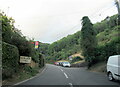 Porlock Hill sign on the A39 west