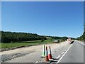 Road improvement work on A361 crossing Leary Moors