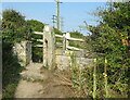 The South West Coast Path entering Mexico Towans