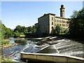 SE1338 : Saltaire - Salt's Mill and River Aire by Colin Smith