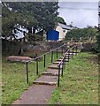 Steps up from the churchyard, Llanishen, Monmouthshire