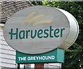 Sign for the Greyhound Harvester, Romford