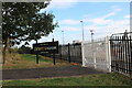 The pedestrian entrance to Borehamwood FC