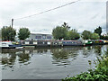 River Wey Navigation - moored boats by Hamm Moor Lane