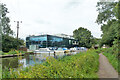 TQ0664 : River Wey Navigation - moored boats by Bridge House by Robin Webster