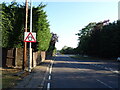 Approaching roundabout on the A113, Marden Ash