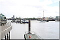 View east along the Thames from the pier of HMS President