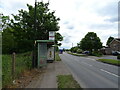 Bus stop and shelter on Sutton Lane, Slough